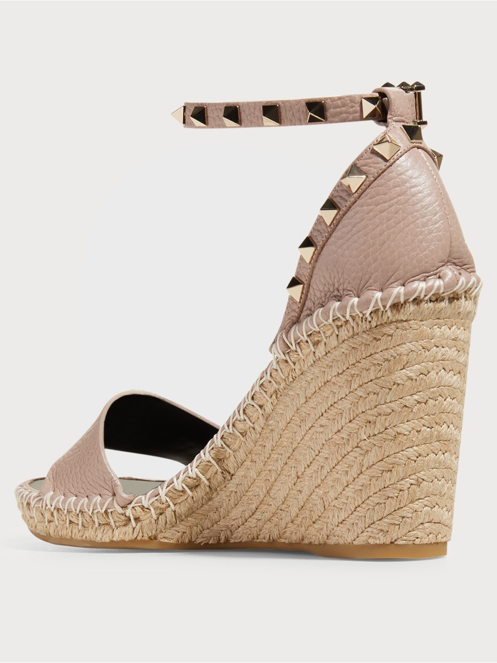 Valentino Rockstud Double Espadrille Wedge Sandals - Picture 3 of 11